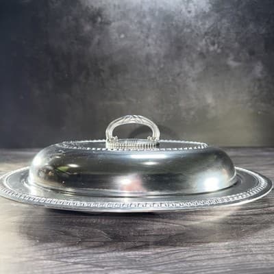 Vintage Art Deco Kensington Aluminum Ware Serving Tray Divided In Two Sections - Thumbnail 2
