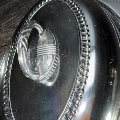Vintage Art Deco Kensington Aluminum Ware Serving Tray Divided In Two Sections - Thumbnail 5
