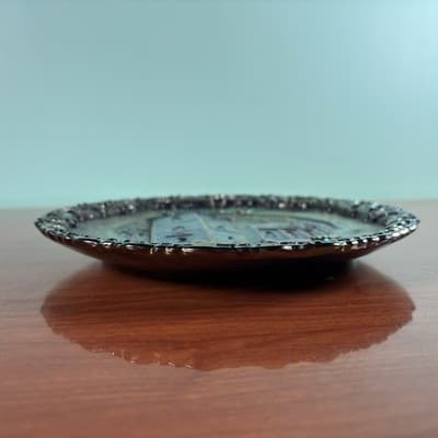 Fenton Amethyst Carnival Glass 1971 Christmas America #2 Plate Old Brick Church - Thumbnail 4