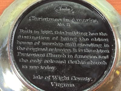 Fenton Amethyst Carnival Glass 1971 Christmas America #2 Plate Old Brick Church - Thumbnail 8