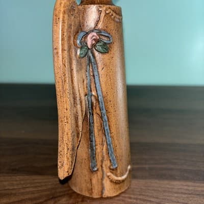 VTG Angel Sculpture Minimalist Wood Tone Mid Century Modern Farmhouse Christmas - Thumbnail 4