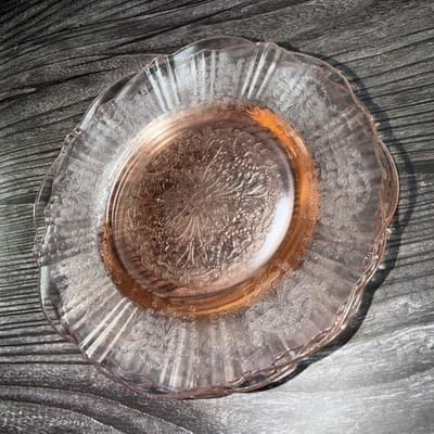 Set of 4 MacBeth-Evans Pink Depression Glass American Sweetheart 6" Bread Plate
