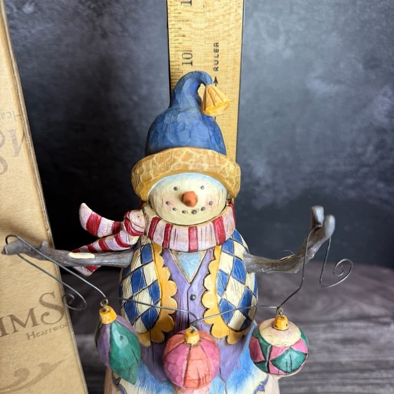 Jim Shore Heartwood Creek 2006 Snowman Musical Figurine - Winter's Tradition - Thumbnail 11