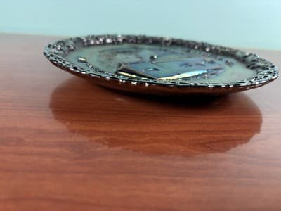 Fenton Amethyst Carnival Glass 1971 Christmas America #2 Plate Old Brick Church - Thumbnail 6