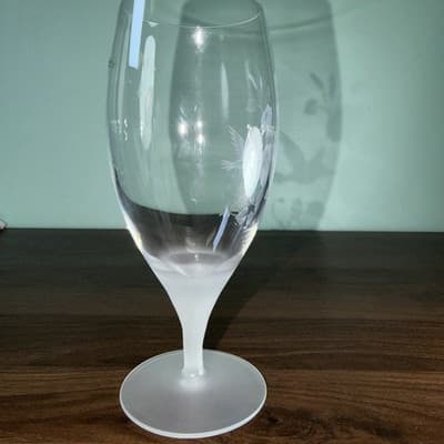 VTG 16 Oz Replacement Avon Hummingbird Lead Crystal Glass Goblets Wine Glass 8" - Thumbnail 7