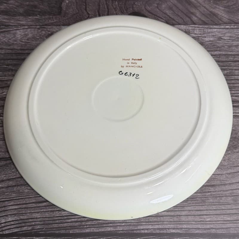 Mancioli Italy Hand Painted Vegetable Dinner Plate - Thumbnail 9
