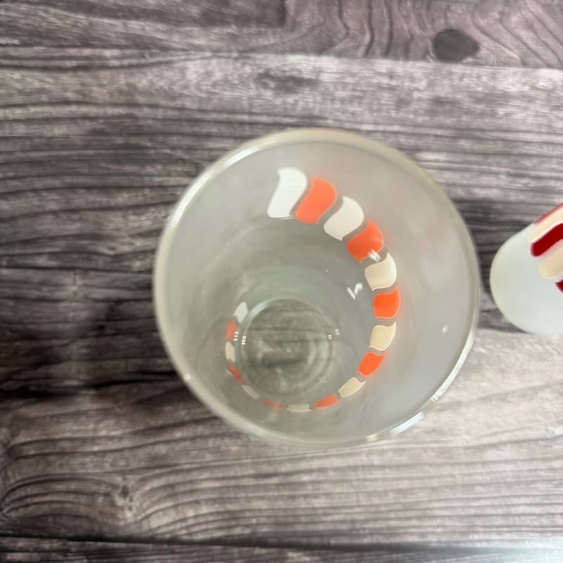 WN Vintage Libbey Frosted Candy Stripe Tom Collins Glasses - Set of 2 - Thumbnail 5