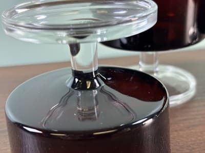 Set 4 VTG France Luminarc Arcoroc Ruby Red Glass Sherbet Stem Goblet 8oz Glasses - Thumbnail 6