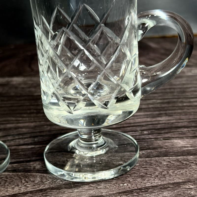 Anchor Hocking Wexford Clear Glass Irish Coffee Mugs Set of 2, 5.5" - Thumbnail 2