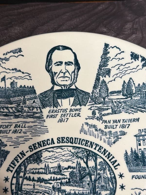Tiffin-Seneca Sesquicentennial 1817-1967 Commemorative Collector Plate 10” - Thumbnail 5