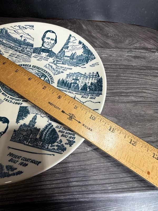 Tiffin-Seneca Sesquicentennial 1817-1967 Commemorative Collector Plate 10” - Thumbnail 14