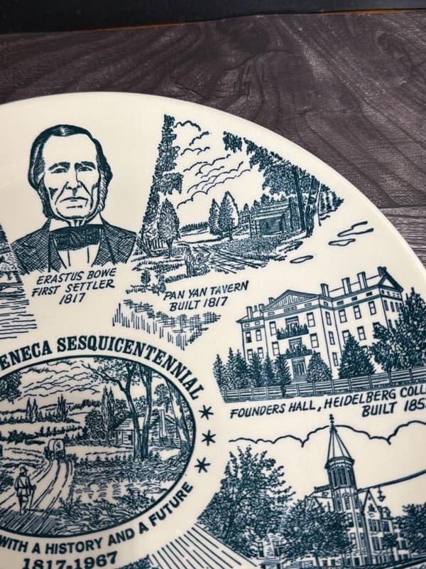 Tiffin-Seneca Sesquicentennial 1817-1967 Commemorative Collector Plate 10” - Thumbnail 6