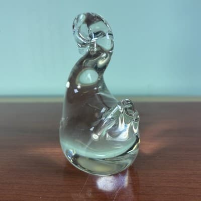 Vintage Light Glass Swan Goose Figurine Paperweight Geese Set Of Two Hand Blown - Thumbnail 14