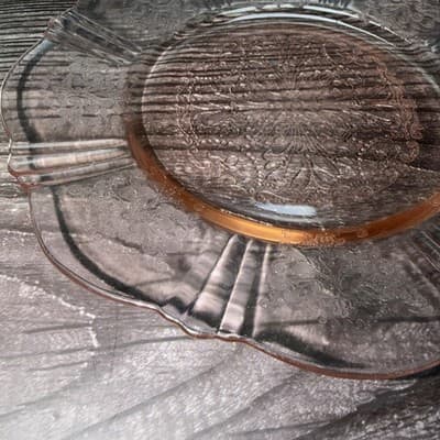 Set of 4 MacBeth-Evans Pink Depression Glass American Sweetheart 6" Bread Plate - Thumbnail 6