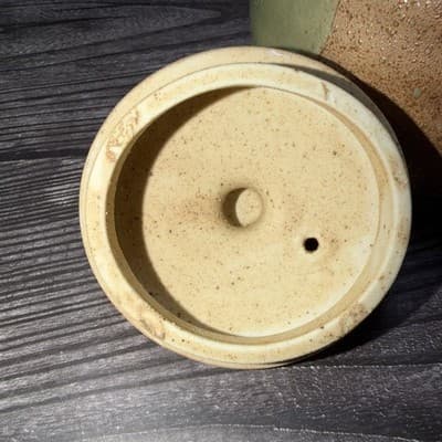 Vintage Pottery Tea Pot W/Lid Stoneware Brown Texture Green Glaze Rustic Style - Thumbnail 7