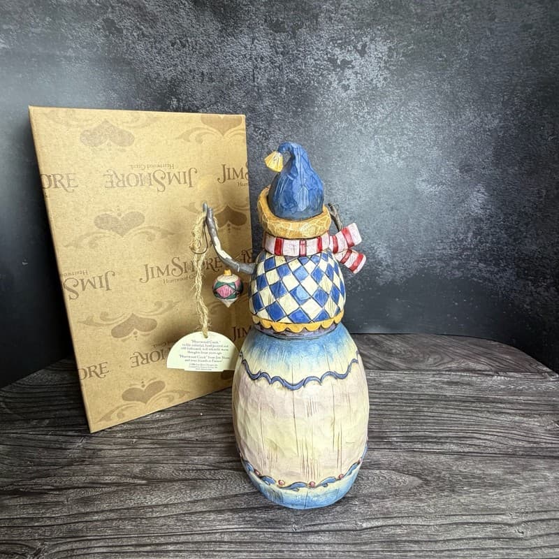 Jim Shore Heartwood Creek 2006 Snowman Musical Figurine - Winter's Tradition - Thumbnail 6