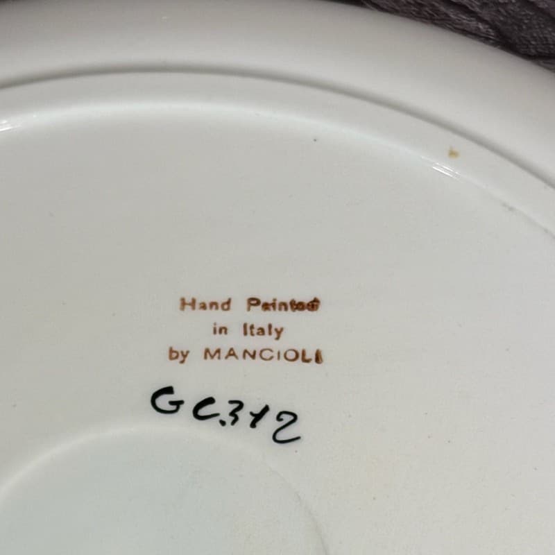 Mancioli Italy Hand Painted Vegetable Dinner Plate - Thumbnail 13
