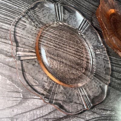 Set of 4 MacBeth-Evans Pink Depression Glass American Sweetheart 6" Bread Plate - Thumbnail 5