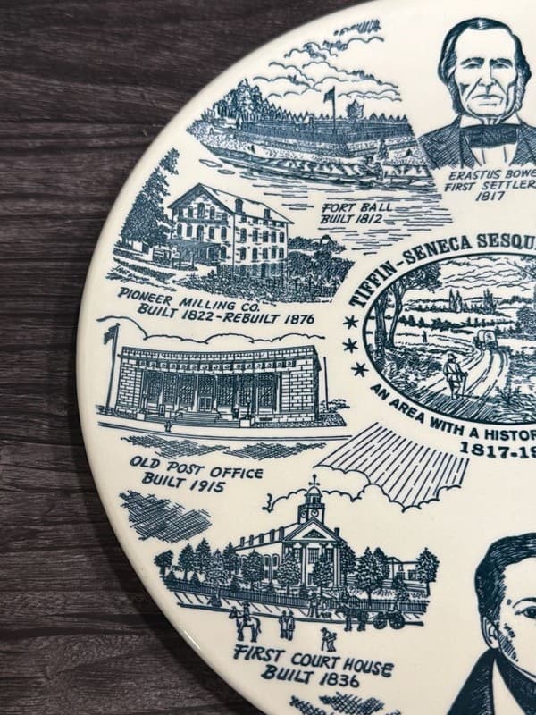 Tiffin-Seneca Sesquicentennial 1817-1967 Commemorative Collector Plate 10” - Thumbnail 11