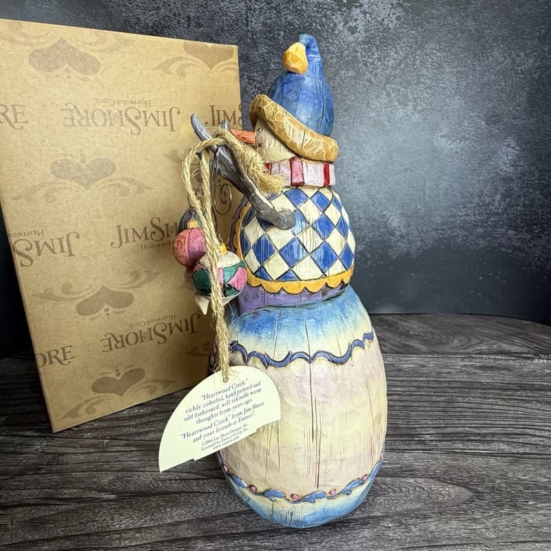 Jim Shore Heartwood Creek 2006 Snowman Musical Figurine - Winter's Tradition - Thumbnail 5