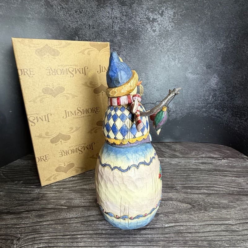 Jim Shore Heartwood Creek 2006 Snowman Musical Figurine - Winter's Tradition - Thumbnail 7