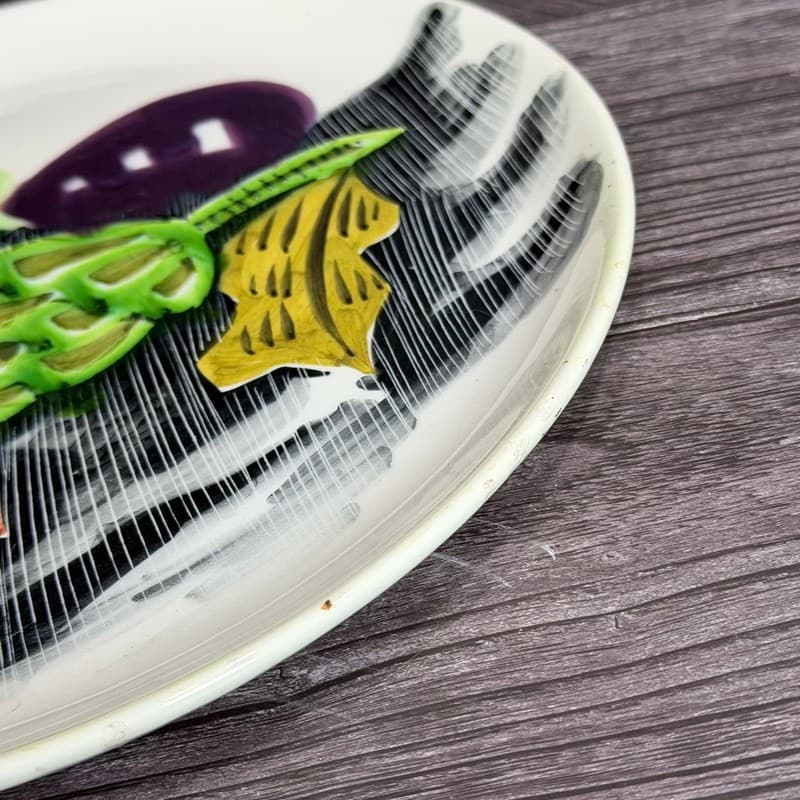 Mancioli Italy Hand Painted Vegetable Dinner Plate - Thumbnail 7