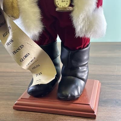 Santa's Workshop - Santa with List, 16" Teddy Bear Feather Writing - Thumbnail 5
