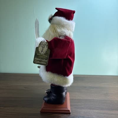Santa's Workshop - Santa with List, 16" Teddy Bear Feather Writing - Thumbnail 8