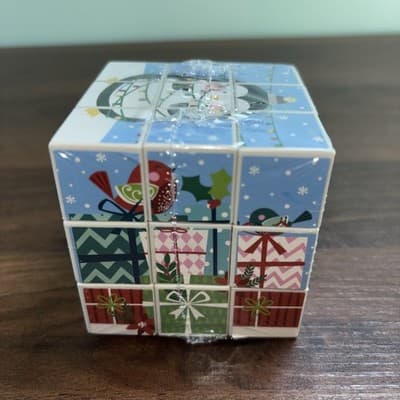 Christmas Santa Cube & Rubik's Vintage Fun World Puzzle Toy 3 x 3 - Thumbnail 5
