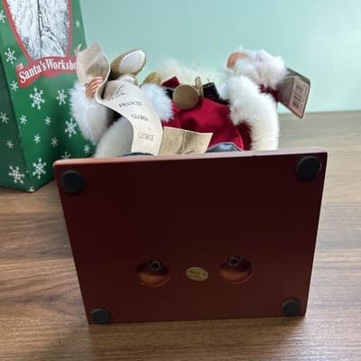 Santa's Workshop - Santa with List, 16" Teddy Bear Feather Writing - Thumbnail 16