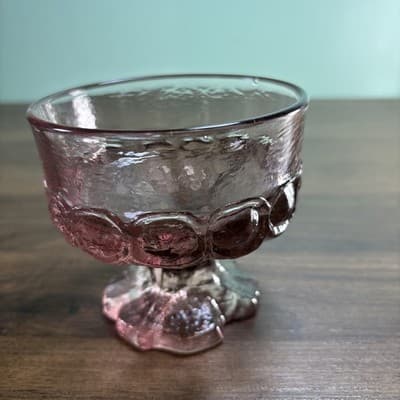 Franciscan Tiffin Glass Light Purple Replacement Vintage Sherbet Retired Lilac - Thumbnail 6