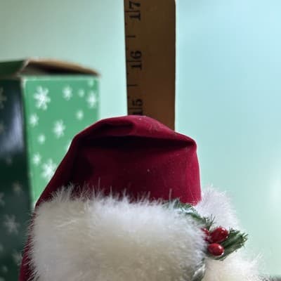Santa's Workshop - Santa with List, 16" Teddy Bear Feather Writing - Thumbnail 17