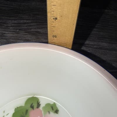 Vintage Butterfly Brand Enamelware Rinse Bowl Floral Designs Blue Pink Orange - Thumbnail 13