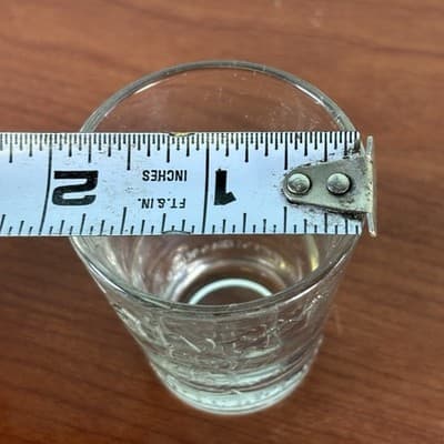 Calvert Shot Glass Clear Glass Embossed With Shot Line 2 1/4" Height VGC - Thumbnail 7