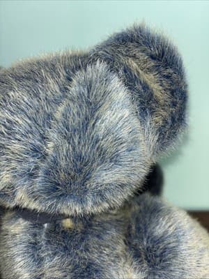 Russ Teddy Bear Weighted Feet Benson Plush Stuffed Animal Frosted Gray Blue Soft - Thumbnail 8