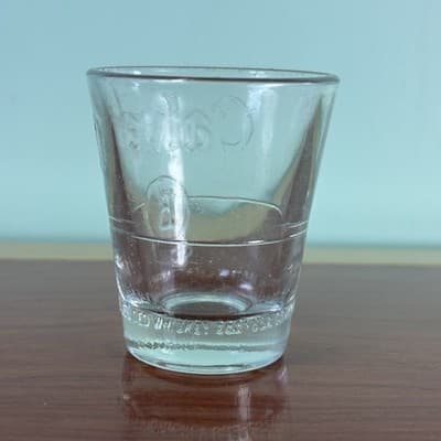 Calvert Shot Glass Clear Glass Embossed With Shot Line 2 1/4" Height VGC - Thumbnail 3