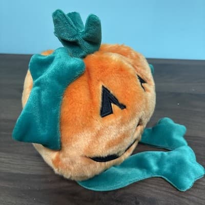 Ty Baby Giant Pumpkin Floppy Weighted Arms And Legs Jack O Lantern - Thumbnail 8
