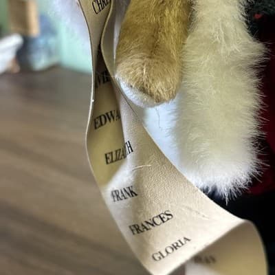 Santa's Workshop - Santa with List, 16" Teddy Bear Feather Writing - Thumbnail 13