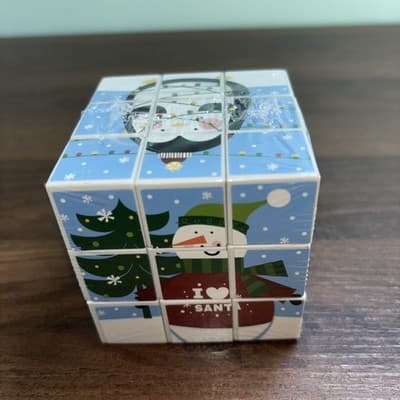 Christmas Santa Cube & Rubik's Vintage Fun World Puzzle Toy 3 x 3 - Thumbnail 6