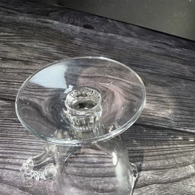 Imperial Candlewick Clear Glass Creamer & Sugar Set on Pedestal Elegant Glass - Thumbnail 14