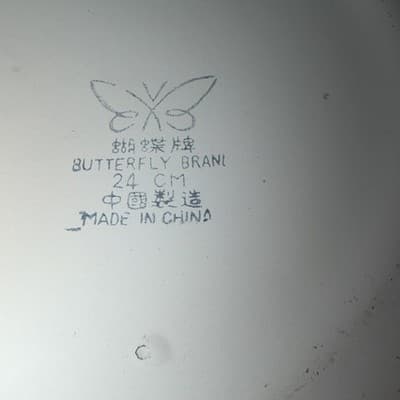 Vintage Butterfly Brand Enamelware Rinse Bowl Floral Designs Blue Pink Orange - Thumbnail 11