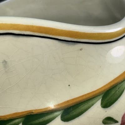 Baker & Co. "Old English" Hand Painted 1920’s Gravy Boat With Attached Tray - Thumbnail 16