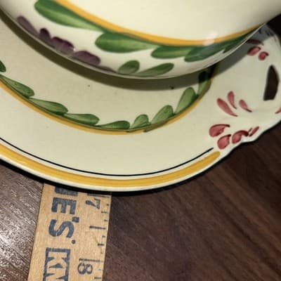Baker & Co. "Old English" Hand Painted 1920’s Gravy Boat With Attached Tray - Thumbnail 20