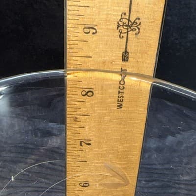 Vintage Etched Delicate Glass grape on vine pouring pitcher 8.5" X5" handle - Thumbnail 15