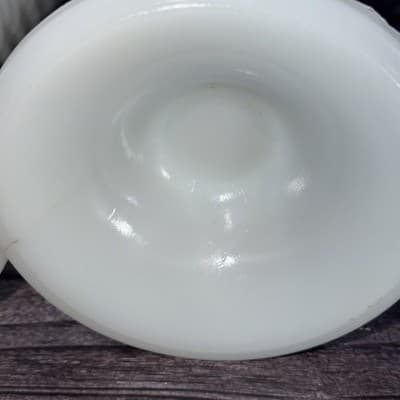 2 Vintage Anchor Hocking White Milk Glass Vases Hobnail Bars Trumpet 9 1/2" - Thumbnail 15