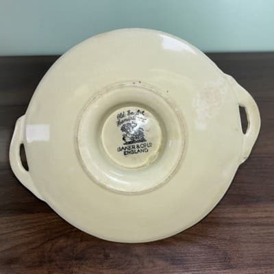 Baker & Co. "Old English" Hand Painted 1920’s Gravy Boat With Attached Tray - Thumbnail 18