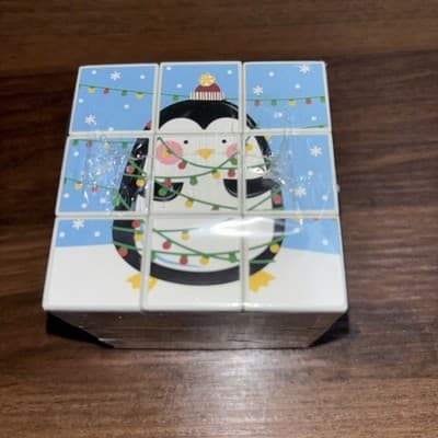 Christmas Santa Cube & Rubik's Vintage Fun World Puzzle Toy 3 x 3 - Thumbnail 4