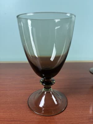 Mikasa Iced Tea Gray Glasses Water Goblets Set of 4 Ridgefield Smoke Goblet - Thumbnail 7