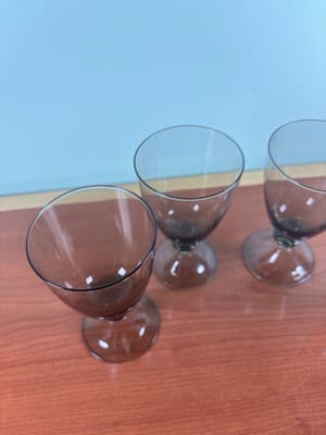 Mikasa Iced Tea Gray Glasses Water Goblets Set of 4 Ridgefield Smoke Goblet - Thumbnail 3