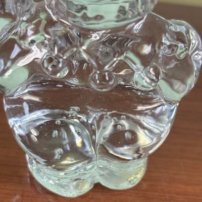 Vintage Clown Jester Clear Art Glass Figurine Paperweight 4" Abstract A Crazy - Thumbnail 6